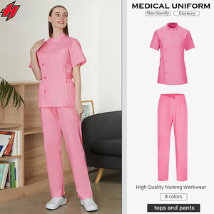 เสื้อคอตตอนผ้าโพลีเอสเตอร์สำหรับผู้หญิงชุดคอตตอนสำหรับผ่าตัดแพทย์โรงพยาบาลร้านเสริมสวย - Product Image 6