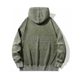 Sudaderas con Capucha Casuales de Invierno 2025, Venta al Por Mayor de Fábrica, Logotipo Personalizado, Lavado Ácido, Color Personalizado, Felpa Ecológica, Corte Regular - Product Image 2