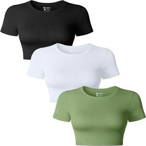 Camiseta de algodón orgánico 100% para hombre, camiseta informal OEM sostenible y ecológica, camiseta ajustada al cuerpo de lavado sólido de algodón puro para mujer - Product Image 2