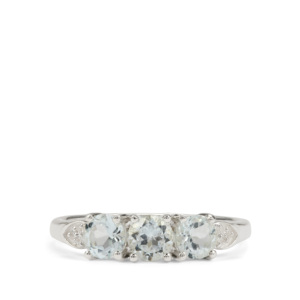 Anillo de Oro Amarillo de 14K con Aguamarina de Madagascar y Circonita Blanca, Certificado IGI, Joyería Fina - Product Image 2