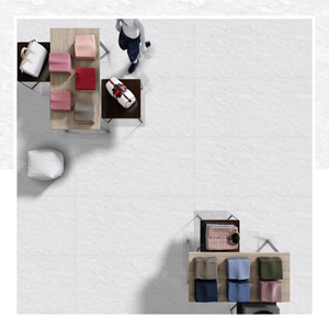 กระเบื้องปูพื้น600X1200mm สีอ่อนพื้นผิว3D มันวาวสูงดีไซน์หลากหลายสำหรับห้องวิลล่าขัดมันสีเขียว - Product Image 1