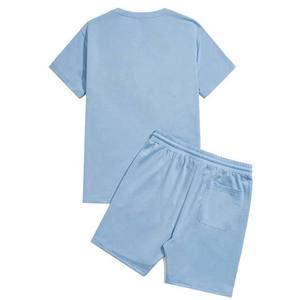 Sprixo Enterprises Conjunto de camiseta y pantalones cortos para hombre Trajes de verano Moda Casual Traje de manga corta para hombres Chándales de 2 piezas - Product Image 2