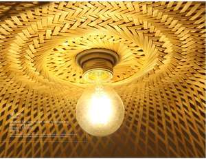 Lámpara Colgante Moderna de Ratán Tejida a Mano JACKSUN, Lámpara Colgante Tejida para Sala de Estar, Múltiples Estilos, E27 - Product Image 5