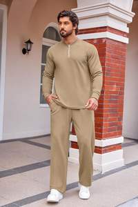 Venta al por mayor personalizado 100% algodón hombres Casual chándales ajuste suelto con logotipo impreso de lana de alta calidad para el invierno - Product Image 5