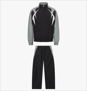 Reflective Windbreaker Tracksuit 2 Piece Nylon Streetwear Windbreaker Jacket and Windbreaker <b>Trouser</b> Set with Custom Design - Product Image 4
