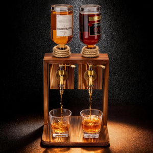 Dispensador <span class=keywords><strong>de</strong></span> Whisky Personalizado para Bar en Casa, con Doble Grifo y Cabeza <span class=keywords><strong>de</strong></span> Barril <span class=keywords><strong>de</strong></span> Madera, para Hombres, Esposos, Novios, Aniversarios y Cumpleaños - Product Image 3