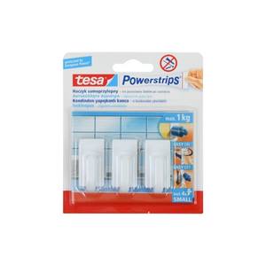 Crochet auto-adhésif Tesa Powerstrips Capacité jusqu'à 1 kg, rectangulaire, blanc (3 pièces) - Product Image 1