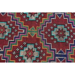 Alfombra Turca Pequeña de 2.5x4.9 pies, Alfombra de Lana Roja con Diseño Floral Vintage - Product Image 5