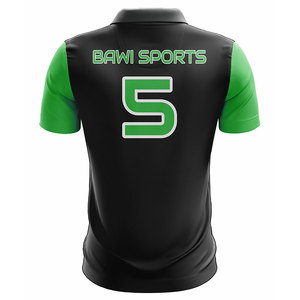 Chemises pour hommes BAWI SPORTS les plus vendues, 100% polyester, tissu sportif, motif uni, tricoté, manches courtes, séchage rapide, léger - Product Image 4