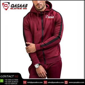 Sudaderas con capucha de lana para hombre de marca personalizada y transpirables con estilo en color Burdeos sudaderas con capucha con bolsillo de canguro - Product Image 2