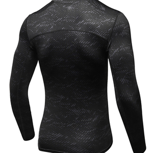 Ropa de gimnasio de secado rápido para hombres, protector de fiebre de manga larga, cuello redondo, compresión personalizada, protectores deportivos para sarpullidos, ropa de gimnasio de secado rápido - Product Image 6