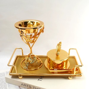 On Sale Hot Selling <b>Bakhoor</b> <b>Burner</b> Set Incense <b>Burner</b> Mabkhara Religious Incense Arabic <b>Burners</b> Tray Set Customized Design - Product Image 1