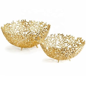 Bol en métal aluminium moderne bol décoratif parfait pour la pièce maîtresse de fête de mariage et la décoration intérieure disponible au prix de gros - Product Image 2