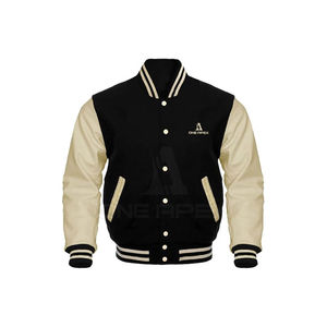 Veste de baseball à col montant décontractée pour hommes, style aviateur, manteau ample de printemps, veste universitaire, vente en gros - Product Image 1