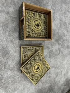 Plateau de service en bois à finition lisse avec poignées solides pour la présentation des aliments et le service à thé de l'Inde - Product Image 5