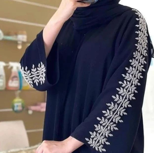 Dubai Hand Embroidered Front Open <b>Abaya</b> and Front <b>Zip</b> <b>Abaya</b> Beautiful Style New Arrivals for Winter Collections - Product Image 3