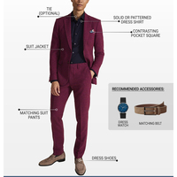 Costume de mariage 3 pièces pour homme, coupe ajustée, croisé, grande taille, décontracté et habillé, avec blazer à revers crantés