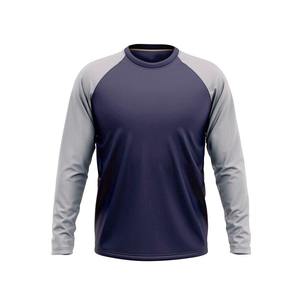 Camiseta de manga larga de algodón y poliéster con estampado personalizado, camiseta de manga larga de gran tamaño personalizada con cuello redondo para gimnasio, deportes, entrenamiento físico - Product Image 4