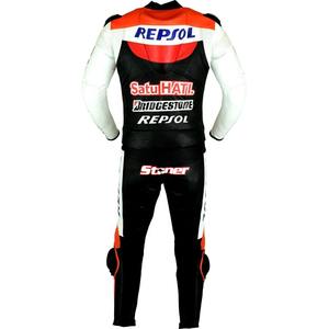 Combinaison de course en cuir respirante personnalisée pour moto, haut de gamme, coupe-vent, imperméable, vêtements de course automobile, imprimé - Product Image 2