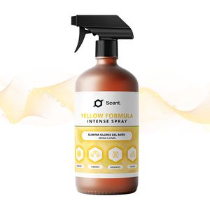 Neutralizador de Olores en Aerosol Intenso, Fórmula Amarilla: Para Drenajes, Alcantarillado, Olores de Orina y Heces - Botella de 1L - Listo para Usar - Product Image 1
