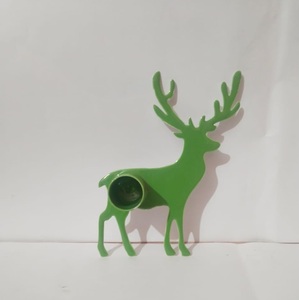 Porte-bougie en métal tendance en forme d'ange, élégant, rouge, en forme d'oiseau, support décoratif pour bougie conique, pour Noël, fête à domicile, table d'hiver - Product Image 2