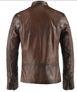 Chaquetas de cuero de alta calidad para hombre, chaqueta de cuero de alta calidad gruesa de invierno, chaquetas de cuero informales de moda para hombre - Product Image 2