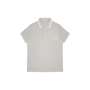 Camiseta Polo Gris Claro para Hombre, Cómoda, Informal, de Algodón, Elegante, de Manga Corta con Cuello en Contraste, Camiseta Moderna - Product Image 1