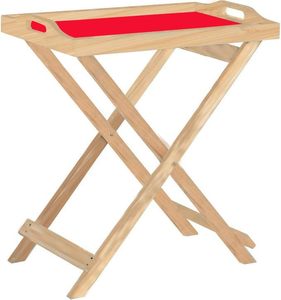 Table basse pliante simple et élégante Table d'appoint de lit Plateau amovible en bois Salle à manger Tables basses essentielles à vendre - Product Image 1