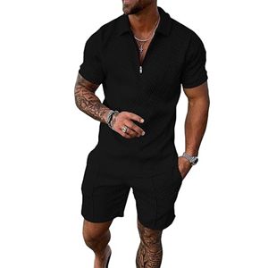 Survêtements d'été pour hommes, ensembles de shorts 2 pièces, survêtements à manches courtes - Product Image 1