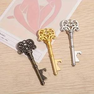 Abridor de Botellas Metálico con Forma de Llave de Aluminio Plano, Artículos de Bar para Fiestas, para Uso en el Hogar, Hoteles y Restaurantes - Product Image 1