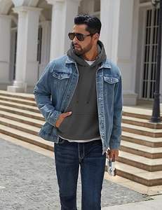 Sudadera con capucha de lana de algodón para hombre, sudadera informal de manga larga con capucha, sudadera con cordón de moda hecha en Bangladesh - Product Image 3