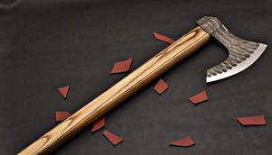 Hache viking Ragnar forgée de haute qualité, acier au carbone, lame tranchante, hache unique faite à la main, prête au combat, longue hache barbue - Product Image 5