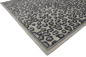 Ivory Charcoal and Taupe Custom Luxury Polka Dot Anti-Slip Hand Tufted Wool <b>Rug</b> for Home Use - Product Image 3
