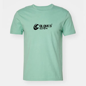 Camiseta Deportiva de Punto Extra Grande para Hombre, de Algodón, Cuello Redondo, Informal, Lisa, Teñida, de Manga Corta, con Logotipo de Moda - Product Image 1