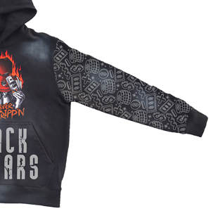 Sweat à capuche zippé pour homme en molleton mélangé de coton, délavé à l'acide, couleur unie, grande taille, coupe oversize, poche kangourou, grammage lourd - Product Image 4