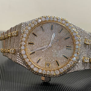 Reloj Mecánico con Moissanita Helada, Esfera Brillante, Correa de Acero Inoxidable Resistente, Cristal de Zafiro, Estilo Hip-Hop, Reloj Perfecto - Product Image 6