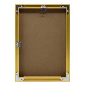 Cadre d'affichage moderne en aluminium doré pour affiches 21x29,7cm DIN A4, pour photos et tableaux, décoration intérieure, disponible en tailles 30x40, 50x70, 70x100 - Product Image 2