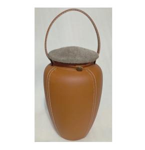 Urne funéraire classique en cuir de qualité supérieure et en aluminium pour cendres humaines, fournitures commémoratives funéraires, urne pour cendres humaines - Product Image 6