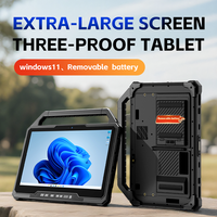 Tablette PC portable robuste 13,3 pouces IP65, Windows 11, double batterie amovible, étanche à la poussière et à l'eau