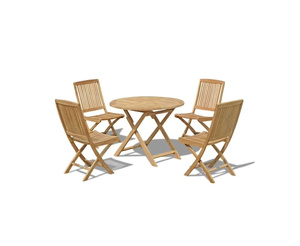 Ensemble de table à manger de jardin en bois moderne de haute qualité, mobilier d'extérieur pour utilisation en parc - Product Image 1