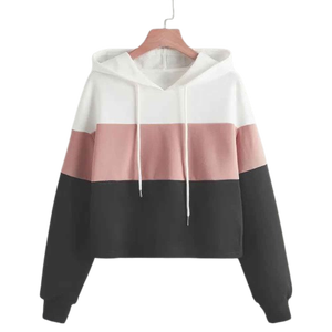 Custom Printing Baggy Color Block <b>Hoodie</b> And Sweatshirt For Women 2025 New Arrivals Pakistani Manufacturer Apparel <b>Fleece</b> <b>Hoodie</b> - Product Image 1