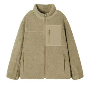 แจ็กเก็ตขนแกะขั้วโลกซิปยาวผ้าฟลีซลำลองสำหรับผู้ชาย - Product Image 5