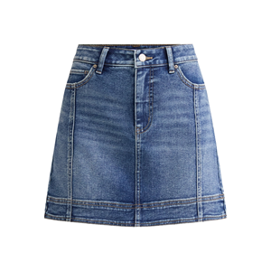 Premium qualité été tenue décontracté élégant femmes Mini grande taille lavé Denim Jeans jupes à la mode jupes pour les femmes - Product Image 4