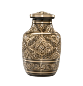 Dome Top Solid Brass Cremation <b>Urn</b> for Memorial Ashes Customized Size Keepsake Adult Ashes Container <b>Jar</b> - Product Image 2