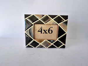 Cadre photo artisanal en corne de buffle naturelle Décoration rustique pour la maison - Product Image 4