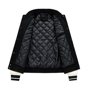 Veste de basket-ball brodée surdimensionnée pour homme, lettres personnalisées, bomber de styliste pour hommes - Product Image 5