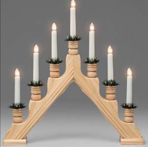 Menorá Plegable de Madera de Haya Natural Hecha a Mano, Candelabro de Siete Brazos, Decoración Modular Única para Mesa de Hogar, Judaica para Festividades Judías - Product Image 5