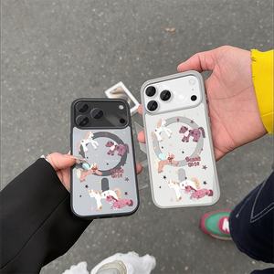 Custodia Magnetica per iPhone 11 a 17 Pro Max in TPU Morbido con Design Floreale Bianco, Unisex - Product Image 2