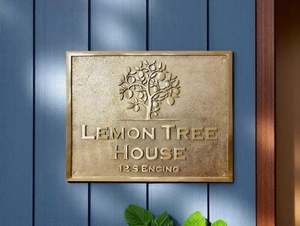 Plaque signalétique en laiton de vente chaude en laiton AK en gravure personnalisée finie polonaise pour décor de porte/décor à la maison - Product Image 3