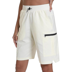 Short éponge élastique taille haute pour femmes à la mode avec poche pantalon de course d'entraînement athlétique à séchage rapide - Product Image 1